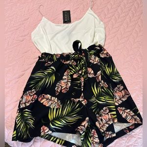 Tropical Romper, Medium, new with tags